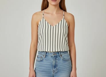 bluzki wyszczuplające sylwetkę: Gina Tricot, Top damski, rozmiar L — 6