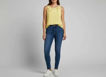 żółte bluzki z krótkim rękawem: Internacionale, Bluzka damska, rozmiar 2XL — 6