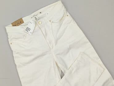 massimo dutti biale spodnie: H&M L.O.G.G., Spodnie materiałowe damskie, rozmiar L — 1