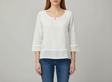 biale bluzki z gipiurą: Indigo, Bluzka damska, rozmiar S — 6