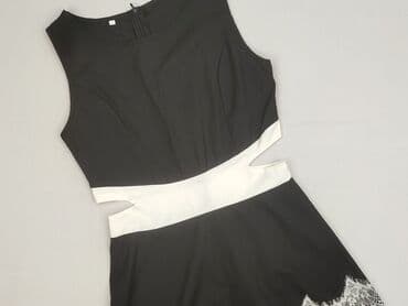 sukienka biała z czarnymi wstawkami: Sukienka damska, rozmiar S — 2