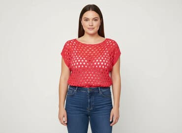 bluzka na drutach na lato: T-shirt damski, rozmiar 2XL — 1