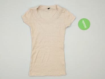 koszulka z prazkowanej dzianiny: T-shirt damski, rozmiar S — 2