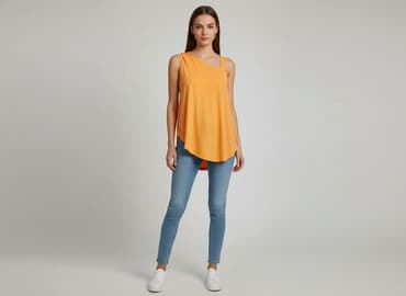 pomarańczowa marynarka mohito: Basic, Bluzka damska, rozmiar XS — 6