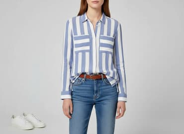 koszula niebieska hm: H&M Divided, Koszula damska, rozmiar XS — 8