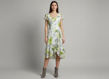 sukienki rozkloszowane midi na wesele: Sukienka damska, rozmiar S — 5