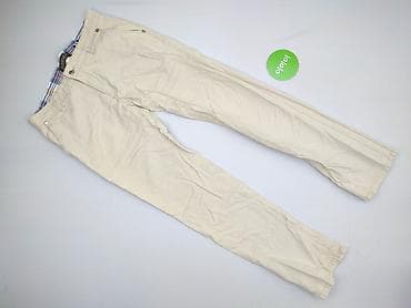 bluza pull and bear: Męskie spodnie lniane MONDO - Rozmiar z metki: W32/L34 (pas 32 — 2