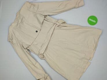 beżowy trencz i sukienka: Zara, Trencz damski, rozmiar L — 3