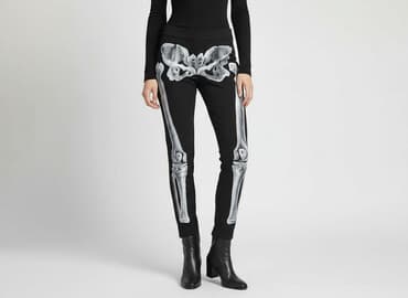 cekinowe spodnie h m: H&M, Spodnie materiałowe damskie, rozmiar XS — 6