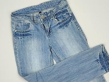 crocs klapki: Spodnie jeansowe, 10 lat, 140, stan - Idealny — 1