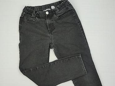 hm topy basic: Spodnie jeansowe, H&M, 13 lat, 152/158, stan - Bardzo dobry — 1