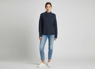 bialy sweterek hm: H&M Basic, Sweter damski, rozmiar XS — 7