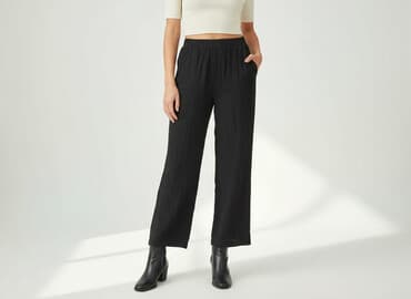 buty zimowe na szeroką stopę: Forever 21, Spodnie materiałowe damskie, rozmiar S — 7