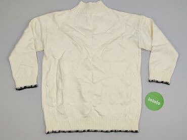 sweter dekolt serce: Cream, Golf damski, rozmiar S — 3