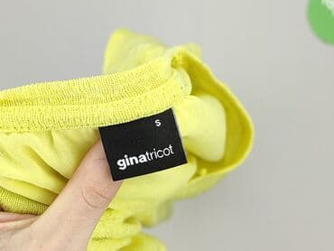 żółte bluzki z krótkim rękawem: Gina Tricot, Bluzka damska, rozmiar S — 4