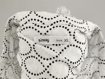czarne bluzki w biale grochy: Sinsay, Bluzka damska, rozmiar XS — 4