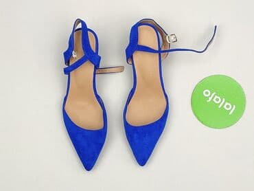 ccc srebrne sandały na obcasie: Półbuty damskie, rozmiar 37 — 3