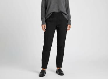 spodnie czarne damskie z niskim stanem: H&M, Spodnie materiałowe damskie, rozmiar S — 1