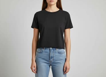 czarne t shirty basic: T-shirt damski, rozmiar M — 1