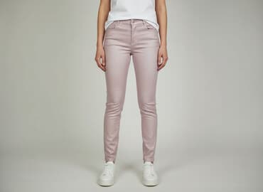 calzedonia spodnie z wysokim stanem: Material trousers for women, size M — 1