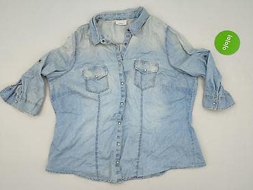 kurtka jeansowa patchwork: Yessica, Koszula damska, rozmiar XL — 2