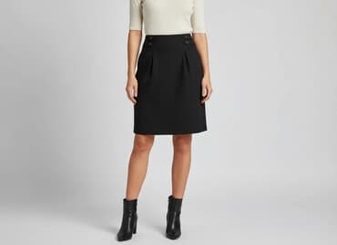 elegancka spódnice z wysokim stanem: Spódnica damska, rozmiar L — 1