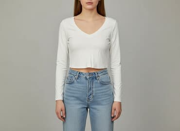 cropp bluzki z krótkim rękawem: Shein, Top damski, rozmiar M — 7