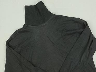 sweter z golfem męski: Golf męski Americang, rozmiar M - Klasyczny czarny golf z długim — 1