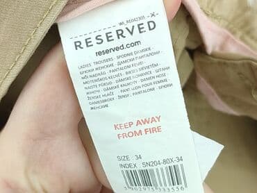 дешеве жіноче взуття: Reserved, Брюки жіночі, розмір XS — 4