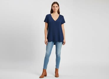 koszulka pod marynarkę damska: Zara, T-shirt damski, rozmiar M — 6