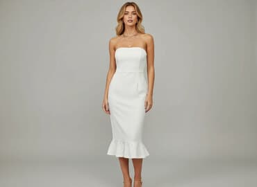 sukienka bez dekoltu na wesele: Sukienka damska, rozmiar S — 1