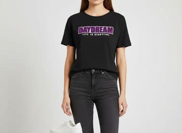 t shirty czarne damskie: Reserved, T-shirt damski, rozmiar S — 7