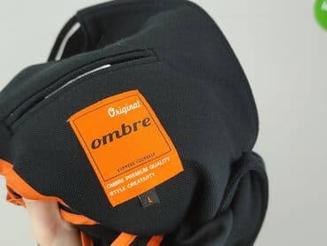 sukienki w tureckie wzory: Marynarka męska Ombre, rozmiar L. - Kolor: czarny z białą lamówką — 4