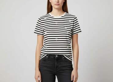 sinsay bluza w paski: Sinsay, T-shirt damski, rozmiar M — 1