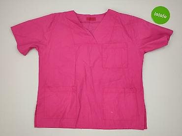 identic clothes: Komplet medyczny damski – bluzka + spodnie, kolor intensywny róż - — 2