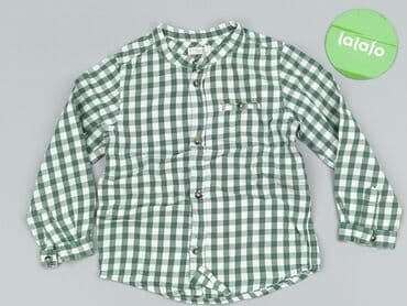 marynarka i koszulka: Shirt 2-3 years, condition - Very good, pattern - Cell, color - Green — 2
