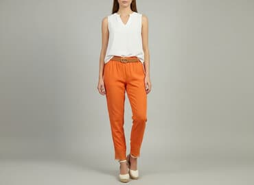 terranova spodnie z wysokim stanem: Spodnie materiałowe damskie, rozmiar S — 6