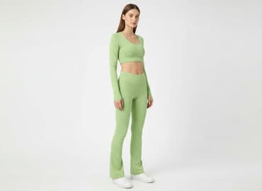 legginsy z marszczeniem: Divided, Legginsy Sportowe damskie, rozmiar XS — 6