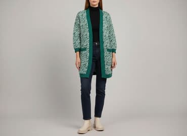 sweter z dodatkiem moheru: Kardigan damski, M — 6