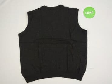 brandy sweter: Męski bezrękawnik/sweter bez rękawów, czarny. - Krój: klasyczny — 3