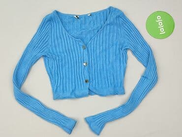 sweter w paski z serduszkiem: Kardigan damski, S — 2