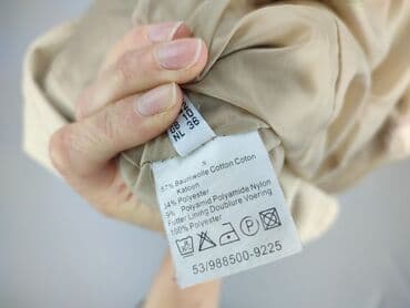 beżowy trencz i sukienka: Trencz damski, rozmiar M — 5