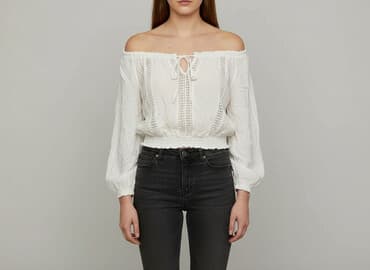 hm bluzki z krótkim rękawem: H&M, Bluzka damska, rozmiar L — 7