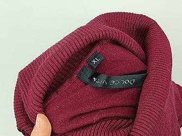 bordowy sweter: Dolce Vita, Golf damski, rozmiar XL — 5