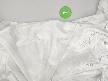 kieliszki: Biała firana żakardowa z delikatnym haftem - Materiał: lekka — 7