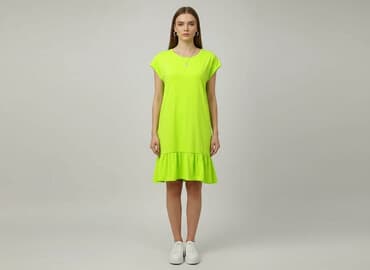 neonowe spodnie damskie: Sukienka damska, rozmiar S — 7