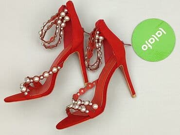 beżowe buty na koturnie ccc: Ideal Shoes, Sandały damskie, rozmiar 38 — 3