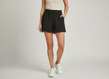 czarne szorty damskie z wysokim stanem: Szorty damskie, rozmiar S — 1