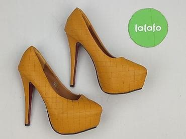 kapcie auta: Czółenka na wysokim obcasie z platformą – damskie - Model: klasyczne — 4