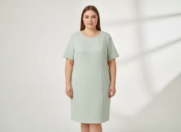 lniane sukienki dla puszystych: Sukienka damska, rozmiar 4XL — 1